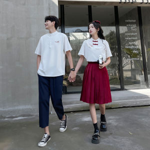 Summer Outfit Graduation Class Uniform Red Halter Skirt Stage Performance Costume Ethnic Style Clothing for High School Students