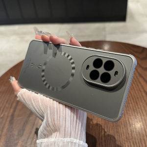 Huawei Nova13 pro 14 12 Ultra Mate70 Wireless Magnetic Attraction Simple Anti-Fingerprint Hard Case with Lens Film for Men And Women