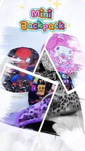 iSchoolDy Kids Mini Backpack Roblox Kuromi Melody Racing Car Cute Cartoon School Outing Bag