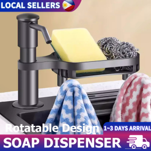 Kitchen Household Sink Soap Dispenser Dishwashing Liquid Soap Dispenser Extension Tube Detergent Water Pump Countertop Sink Soap Dispenser With Tray Hook