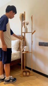 Cây Treo Quần Áo Đa Năng 9 Nhánh Treo Đồ Treo Mũ Khay Để Đồ Tiện Ích Decor Sang Xịn Mịn