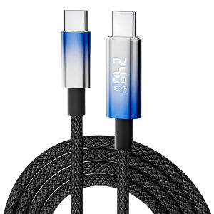 Cáp USB-C Màu Xanh Dành Cho iPhone 17 Pro Max Hỗ Trợ Sạc Nhanh PD Tương Thích Với Huawei Xiaomi Samsung - Phụ Kiện Cáp Sạc Điện Thoại Di Động Loại C Dệt Bện