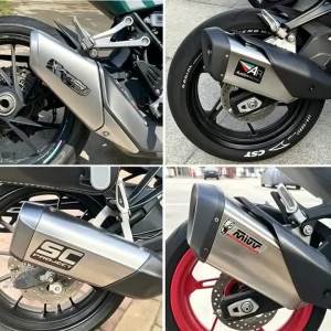 3D Aluminum Heat Resistant Stickers Motorcycle Exhaust Pipes Pipe Sticker High Temperature Resistance Muffler Decals for Arrow