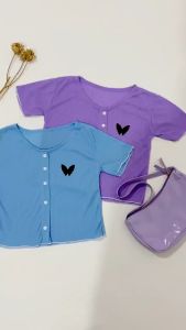 ALISA - Terbaru Gavinda Rib / Top Butterfly Wanita / Atasan Crop Top Wanita RIB