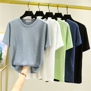 Round Neck Women's Summer T-Shirt: Western Style & Plus Size Options