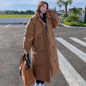 Thickened Bread Style down Cotton Jacket Womens Loose Mid-Length Winter Outerwear Korean Version 2025 New Style Polyester Fiber