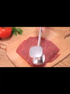 Stainless Steel Meat Tenderizer Steak Mallet Hammer Kitchen Tool For Beef Veal Chicken