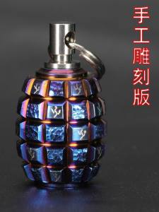 Hong Kong MG Titanium Alloy Hand Grenade Pendant Bead Ear Spoon Fruit Stick Toothpick Holder Outdoor Camping Travel Supplies