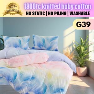 DREAMLUX Cartoon Bedsheet 4in1 | No Comforter | Knitted Cotton Bedding Set | Ultra-Soft & Breathable