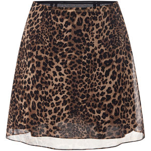 SOLWEIGE | Vintage Y2K Style Leopard Print Removable Lining Hip-Hugging Skirt