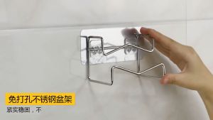 Kệ/giá/móc treo thau chậu đồ khăn dán tường nhà tắm - chịu lực siêu chắc siêu bền inox 304