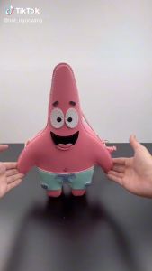 Túi Handmade Tự Đan Set Nguyên Liệu Làm Túi Tự Khâu Hoạt Hình Bọt Biển Spongebob Và Sao Biển Patrick Dễ Thương - EB19