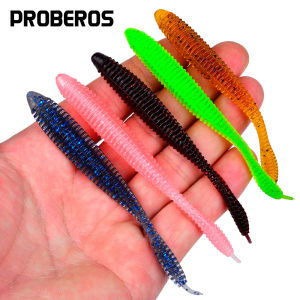 PROBEROS 10pcs Soft Fishing Lure Simulation Worm 10cm 3g Artificial Lifelike Lures Fishy Smell Bass Lure