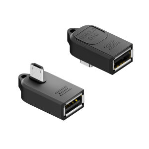 Micro USB OTG Adapter 90-Degree Supports Phone/Tablet Charging and Data Sync USB-A Converter Plug and Play Universa