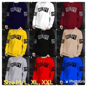 Diskon Sweater Keren Kaos Pria Distro Hope Crewneck Cowok Trendy Sweatshirt Elegan Sweter Kekinian