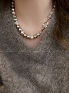 Mixed Color Pearl Necklace Womens Luxury Cool Sweet Choker Chain New Style 2025 Trendy Accessory Korean Fashion Jewelry