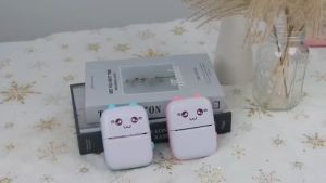 【COD】Mini Printer Thermal Sticker Printer with 6 Rolls Thermal Paper for iOS&AndroidPortable Bluetooth Pocket Printer for Study Notes Pictures DIY LabelPrint Pod Gifts for Kids Student