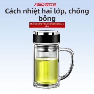 ASD | Tách Thủy Tinh Chống Bỏng Chịu Nhiệt Chống Nổ Tách Trà Tách Nước Tách Thủy Tinh Hai Lớp Tách Thủy Tinh Dành Cho Nam Tách Thủy Tinh Làm Việc