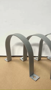 แคล้มยึดท่ออุปกรณ์ยึดท่อกับผนัง กิ๊ฟจับท่อแฮงเกอร์ตัวยู เหล็กหนา 3มิลกว้าง 1" Hanger U-Bolt 4"-12"