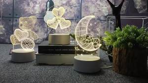 Sáng Tạo 3d Đèn Ngủ Quà Tặng Sự Kiện Quà Tặng Ngày Lễ Quà Lưu Niệm Hoạt Hình Acrylic Bầu Không Khí Xuyên Biên Giới Đèn Bàn Phòng Ngủ