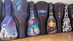 36 inch guitar bag waterproof padded guitar bag double shoulder guitar backpack folk guitar bag personalized customization anime pattern acoustic guitar