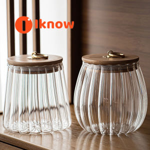 I Know Hũ Thủy Tinh Trong Suốt Hũ Đựng Thực Phẩm Hộp Kín Hộp Đựng Thực Phẩm Có Nắp Đậy Bằng Tre Để Đựng Gia Vị Kẹo Trà Cà Phê Đậu Bánh Quy