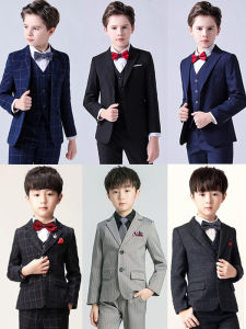 Childrens Suit Set Boys Autumn Winter Tuxedo Spring Summer Piano Performance Clothes Page Boy Ceremony Dress