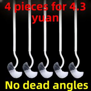 S-Shape Toilet Brush Wall-Mounted Household Bathroom Cleaning Tool without Dead Angles Toilet Sweeper Bathroom Supplies