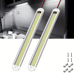 10W 12V/24V LED Interior Light Bar with Switch for RVs Trucks Vans Boats & Caravans Super Bright Cabin Reading & Work Light