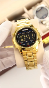 PENGIRIMAN INSTANT -- Jam Tangan pria skmei 2127 digital rantai water resist original