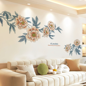 Decal giấy dán tường hoa hồng Celestial Có Keo Sẵn- Trang Trí Phòng Khách Phòng Ngủ Sang Nhã