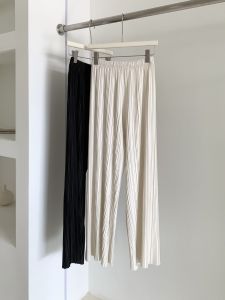 กางเกงขายาวทรงตรงเอวยางยืดสำหรับผู้หญิง กางเกงขายาวทรงหลวมสบาย ๆ ทรงพอดีตัว สไตล์เกาหลี ฤดูร้อน 2023