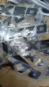 Proton X70 X50 S70 TGDi Carbon Silver Chrome Black Rear Emblem