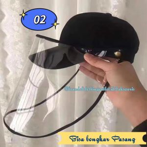 TOPI MASKER FACE SHIELD PELINDUNG MUKA / TOPI PELINDUNG WAJAH DEWASA / ADULT FACESHIELD