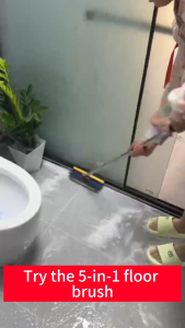 【24hour delivery】5 in i floor brush scrub toilet brush bathroom brush for cleaning bathroom brush floor toilet brush scrubbing toilet cleaning brush no dead angle cleaning brush for tile household cleaning tool