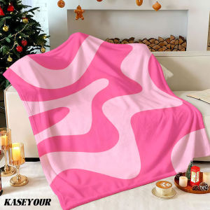 Beast Kingdom | Pink Waves Winter Summer Flannel Blanket Throw Fleece Soft Fuzzy Plush Cozy Fleece Blankets for Sofa Ideal Gifts