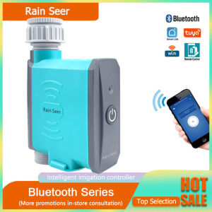 Rain Seer Tuya Bluetooth WiFi Water Timer Mobile Phone Remote Controller Garden Home Irrigation Watering Timer