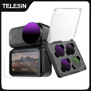 Telesin | TELESIN CPL ND8 ND16 ND32 UV Black Diffusion 1/4 Filter Quick Release Lens Filter Kit Set Frame for DJI OSMO Nano Accessories