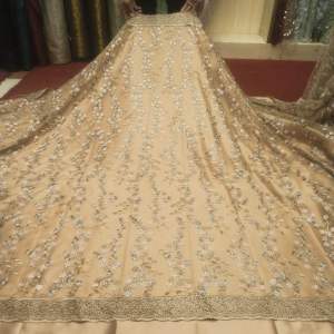 (HARGA KAIN PERSETENGAH METER) bakal kebaya Indonesia/tulle borkat pinggir chemicel mewah/cocok buat dressgaunkebaya bali