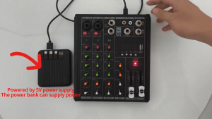 Professional Mixer Audio Reverb Bluetooth 5.0 Computer Recording Live Broadcast Small Home Stage Professional Mixer Sound Card Mixer