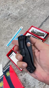 SUPKNIFE มีดพับ Spyderco tenacias C122 บอลแบริ่ง งานพรีเมี่ยม ระบบล็อคใบมีดแบบไลเนอร์ล็อค