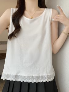 QIAOCHENXIAN | Cotton Loose Belly Covering Plus Size Summer New Sleeveless Top