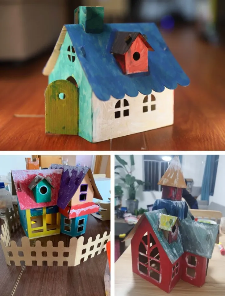 DIY Handmade Paper House Model Kit for Children Kindergarten