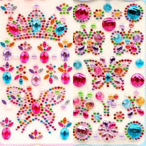 DISCO BEAR | Girls Stage Princess Crown Rhinestone Stickers
