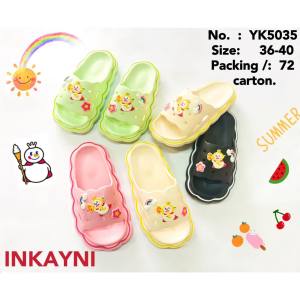YK5035 Sandal Wanita Selop Remaja Dewasa Trendy Korea Style Karakter Mixue Merek Inkayni Ukuran 36-40