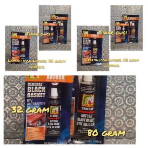 lem Silicon Silikon Black  Autosil  Ukuran 32 Gram Merk General