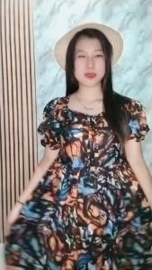 Dress Daster Aida Abstrak Smoke Pita Bahan Rayoon