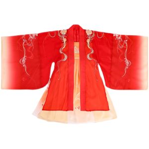 Liu Xianji Original Hanfu Girls Autumn Little Girl Immortal Dress Baby Girls Chinese Style Chest-length Jacket and Dress