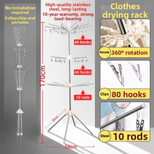 Folding Multi-use Baby Clothes Drying Rack