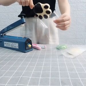 100Pcs Kantong Es Lilin Penebalan / Kantong Plastik Kue / Segel Mesin Transparan Kantong Biskuit